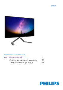 Handleiding Philips 248C6QJSW LED monitor