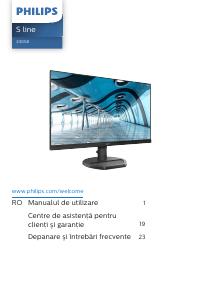 Manual Philips 230S8QHSB Monitor LED