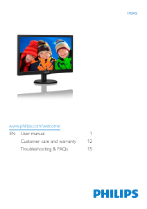 Handleiding Philips 193V5LHSB2 LED monitor