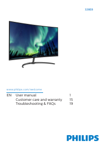 Manual Philips 328E8FJSB LED Monitor