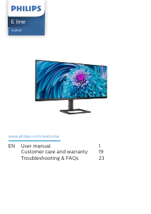 Handleiding Philips 342E2E LED monitor