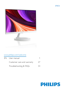 Handleiding Philips 275C5QHSW LED monitor
