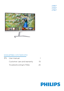 Handleiding Philips 236E7QSH6 LED monitor