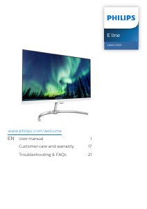 Handleiding Philips 276E8QHSB2 LED monitor