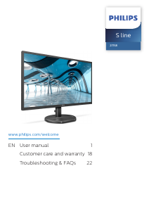 Handleiding Philips 271S8QJSB LED monitor