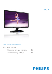 Handleiding Philips 239CL2SB LED monitor