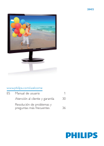 Handleiding Philips 284E5QSD LED monitor
