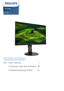 Handleiding Philips 230B8QHNB LED monitor