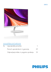 Handleiding Philips 225C5QSW LED monitor