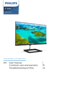 Handleiding Philips 271E1D LED monitor