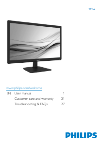 Handleiding Philips 222I6LSB2 LED monitor