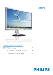 Handleiding Philips 245P2EB LED monitor