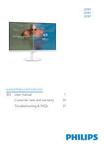 Handleiding Philips 237E7EDSW LED monitor