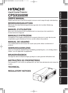 Handleiding Hitachi CPSX5500W Beamer