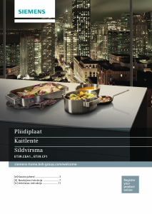 Rokasgrāmata Siemens ET399CEA1 Plīts virsma