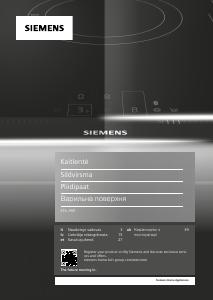 Kasutusjuhend Siemens ET651FKP2E Pliidiplaat