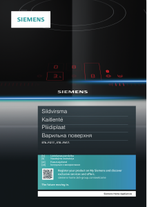 Kasutusjuhend Siemens ET675FN17E Pliidiplaat