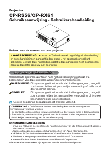 Handleiding Hitachi CP-RS56W Beamer