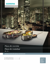 Manual de uso Siemens EX607LYV1E Placa