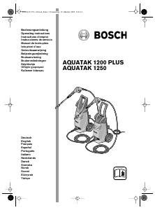 Manual Bosch Aquatak 1250 PLUS Máquina de limpeza a alta pressão