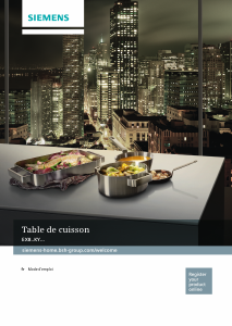 Mode d’emploi Siemens EX807KYX1E Table de cuisson