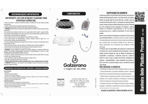 Manual Galzerano Plastica Premium Banheira bebê