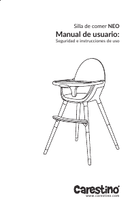 Manual de uso Carestino Neo Silla alta de bebé