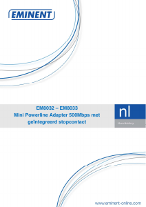 Mode d’emploi Eminent EM8033 Adaptateur CPL