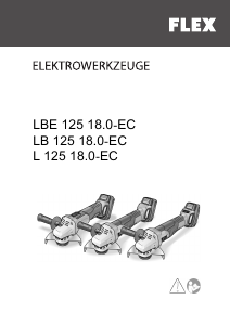 Εγχειρίδιο Flex LBE 125 18.0-EC Γωνιακός τροχός