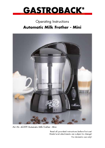Manual Gastroback 42399 Mini Milk Frother