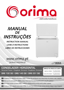 Manual Orima ORS 145 DG Freezer