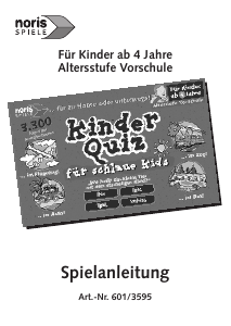 Bedienungsanleitung Noris Quiz for Clever Kids