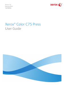 Manual Xerox Color C75 Press Multifunctional Printer