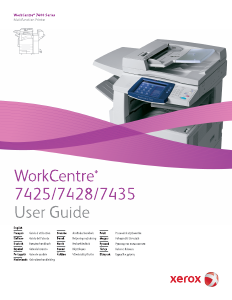 Manual Xerox WorkCentre 7425 Multifunctional Printer