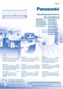 Mode d’emploi Panasonic CS-E7HKEW Climatiseur