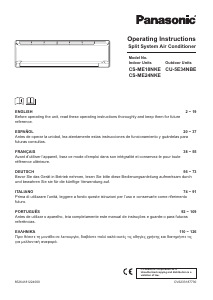 Manuale Panasonic CS-ME24NKE Condizionatore d’aria