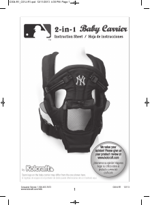 Manual de uso Kolcraft MLB New York Yankees Portabebés