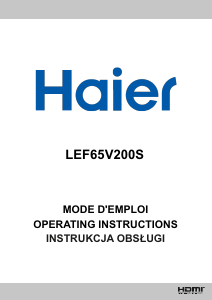 Handleiding Haier LEF65V200S LED televisie