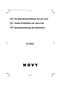 Mode d’emploi Novy 2222 Four