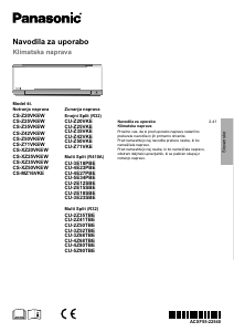 Priročnik Panasonic CS-Z20VKEW Klimatska naprava