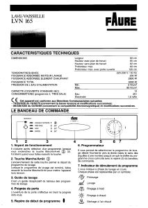 Mode d’emploi Faure LVN165M Lave-vaisselle