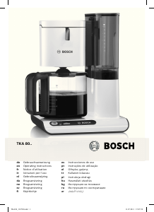Instrukcja Bosch TKA 8011 Ekspres do kawy