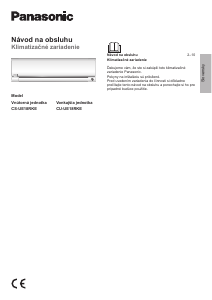 Návod Panasonic CU-UE18RKE Klimatizácia