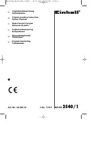 Handleiding Einhell BG-RS 2540 Hakselaar