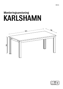 Manual de uso Mio Karlshamn Mesa de comedor