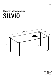Bruksanvisning Mio Silvio Spisebord