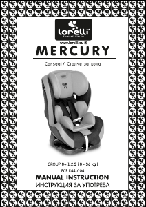 Manual Lorelli Mercury Car Seat