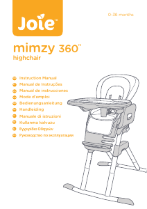 Hướng dẫn sử dụng Joie Mimzy 360 Ghế cao cho bé
