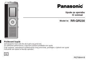 Priručnik Panasonic RR-QR230 Audiosnimač