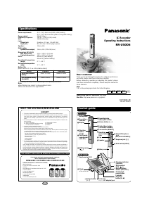 Handleiding Panasonic RR-US006EG Audiorecorder